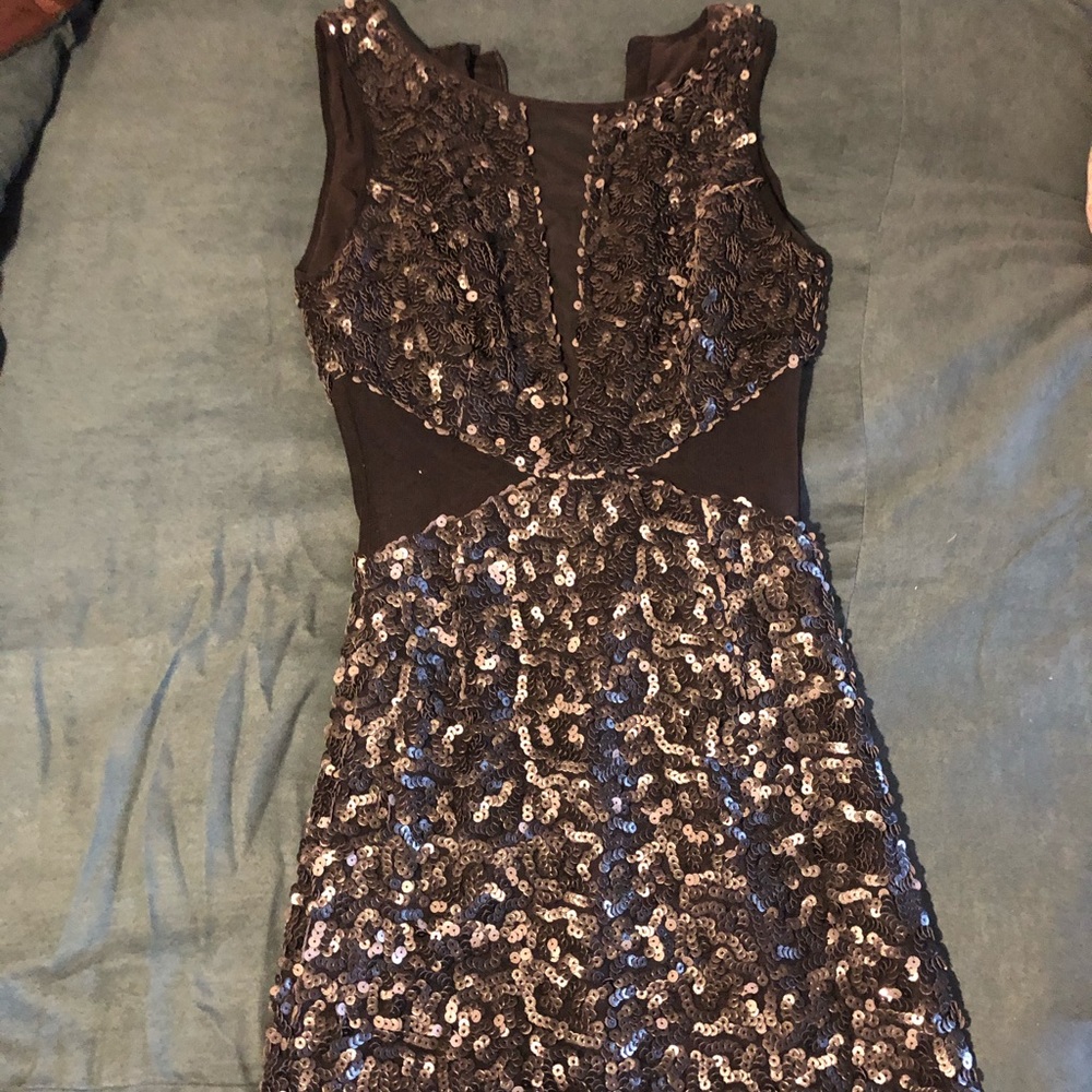 Guess leather sequin bodycon night dress